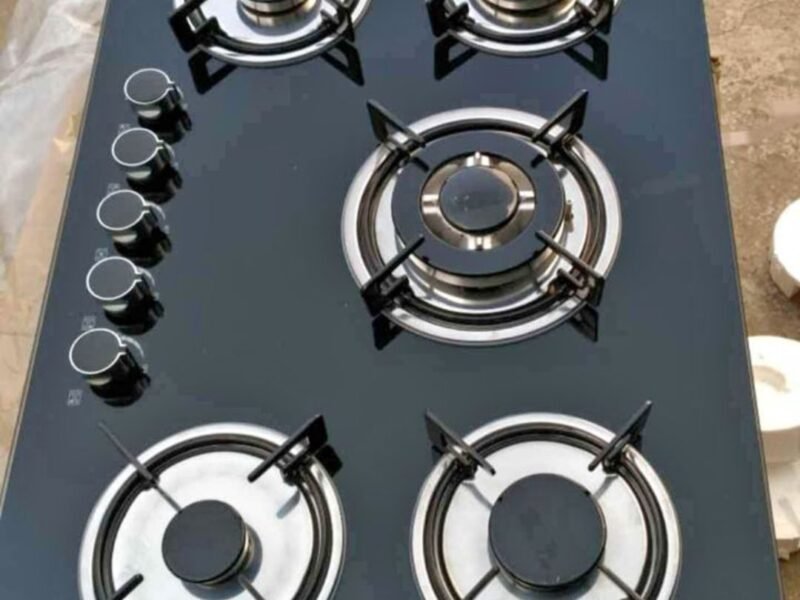 New 5burner Italian hob for sale with 7mm toughened glass with 1year warranty