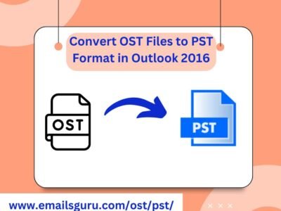 Convert OST File to PST Format For Outlook 2016